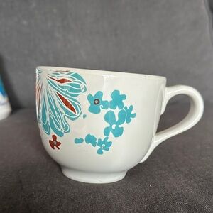 IKEA Floral White and Blue Cup